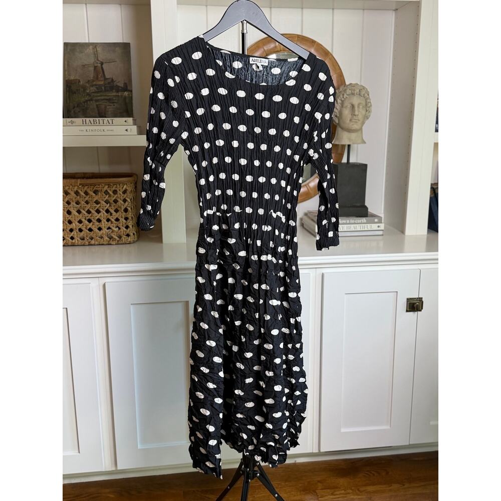 🖤 Alquema Smash Pocket Crinkle Polka Dot Dress | Size 1 (US 6/8) | Black White